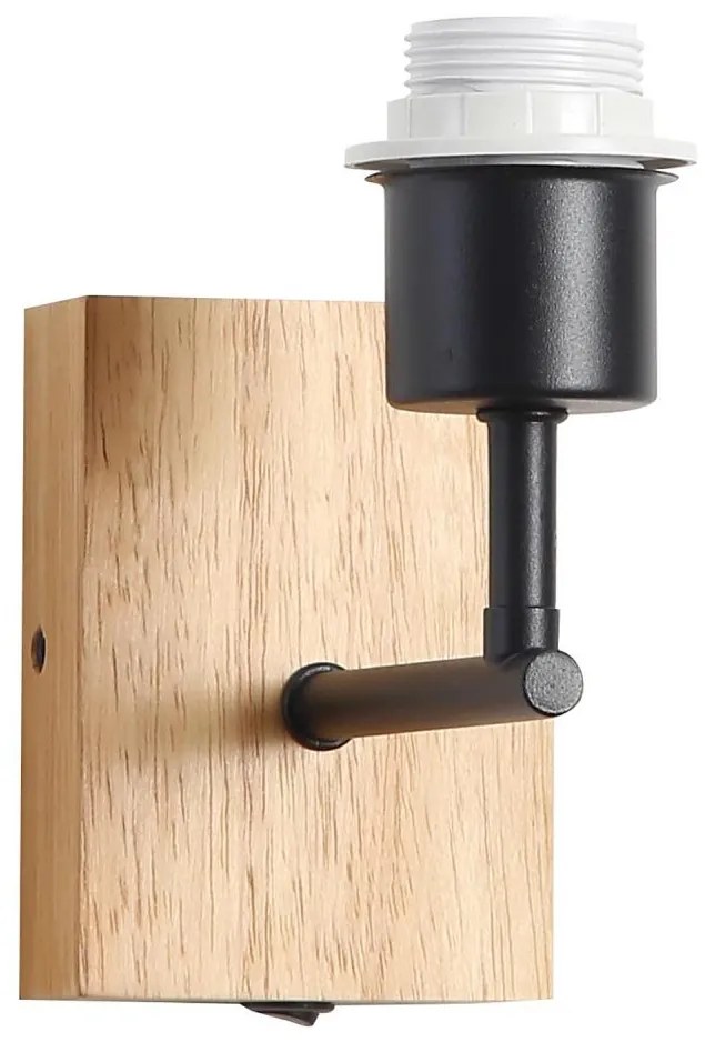 Lampă de perete Brilagi NUBILA WOOD 1xE27/25W/230V stejar/negru