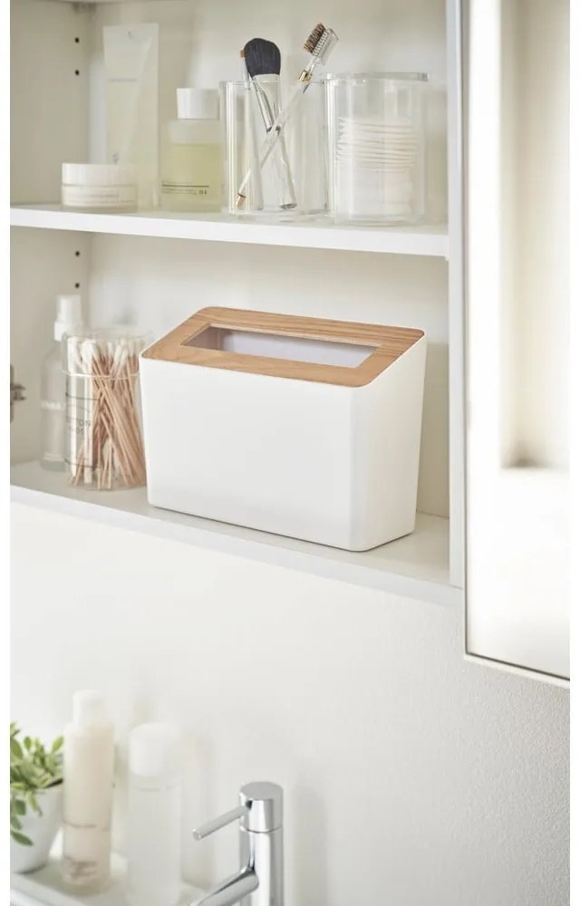 Coș de gunoi alb pentru birou din plastic 2,3 l Rin – YAMAZAKI