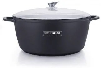 Oala mare, 19.5 L, 40 cm, tip cratita marmorata, antiaderenta, neadeziva, cu capac, curatare usoara Royalty Line BS40ML, pentru zacusca, gemuri