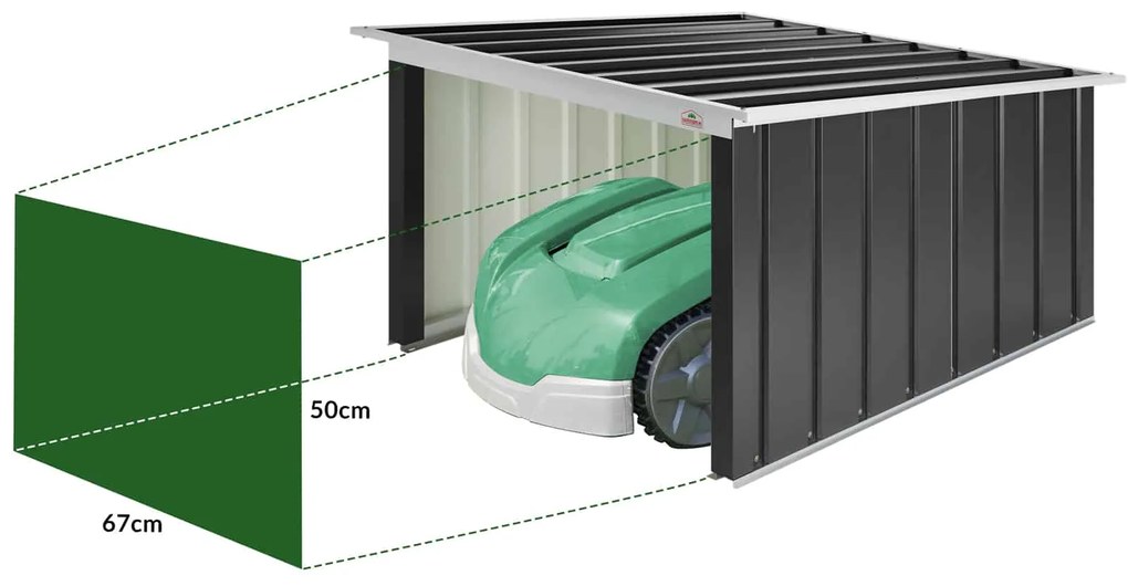 Deuba Garaj pentru robot de tuns iarba 89x90x54cm - antracit
