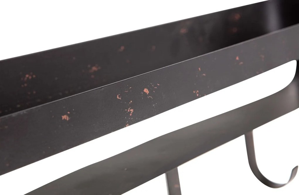 Polita metalica pentru baie RAKKA 82x31 cm, neagra