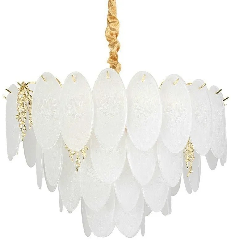 Lustra suspendata metal auriu si sticla CLARA 60