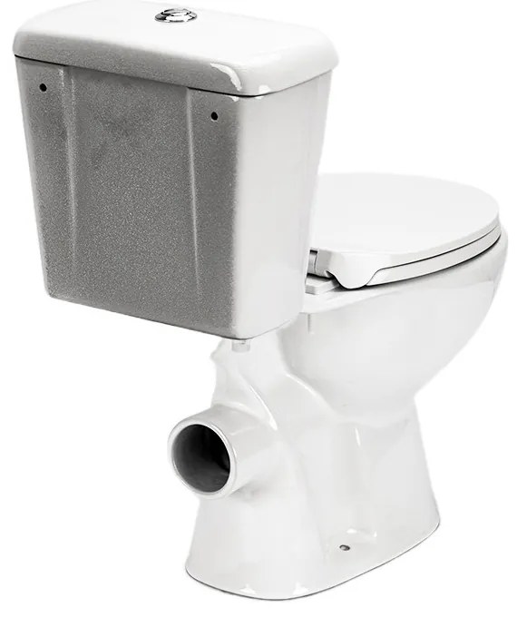 Toaletă monobloc Cleano cu evacuare spate și scaun