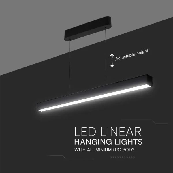 Lustră LED pe cablu LED/40W/230V 3000/4000/6400K negru