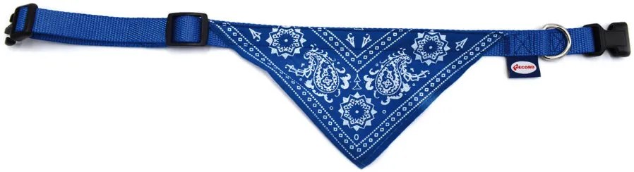 Zgarda nylon, cu bandana - 2.5 cm - Albastru