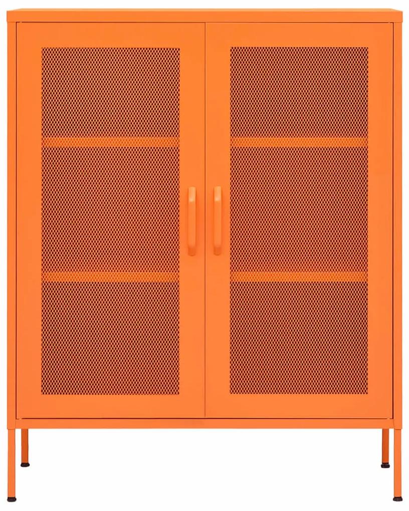 Dulap de depozitare, portocaliu, 80x35x101,5 cm, otel 1, Portocaliu, 1