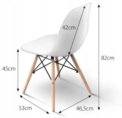 Set tamnosivih stolica u skandinavskom stilu CLASSIC 3+1 GRATIS!