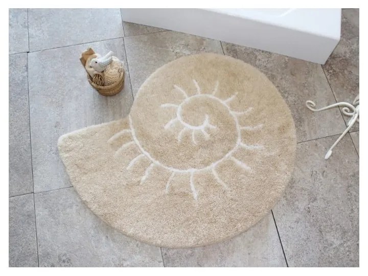 Covoraș de baie bej 90x90 cm Helix - Foutastic