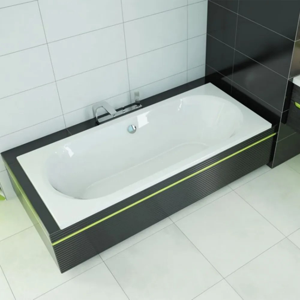 Cadă de baie dreaptă Doria Duo 80x180