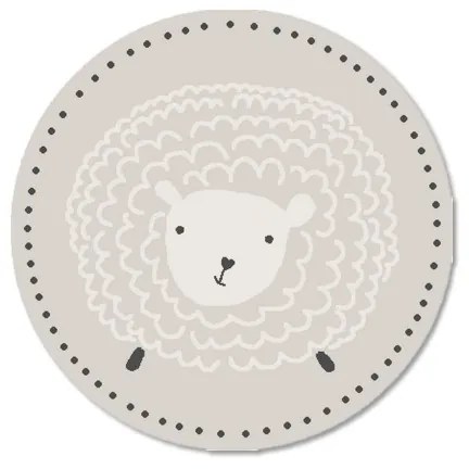 Covor rotund Sheep grey Selectează mărime: 133 X 133