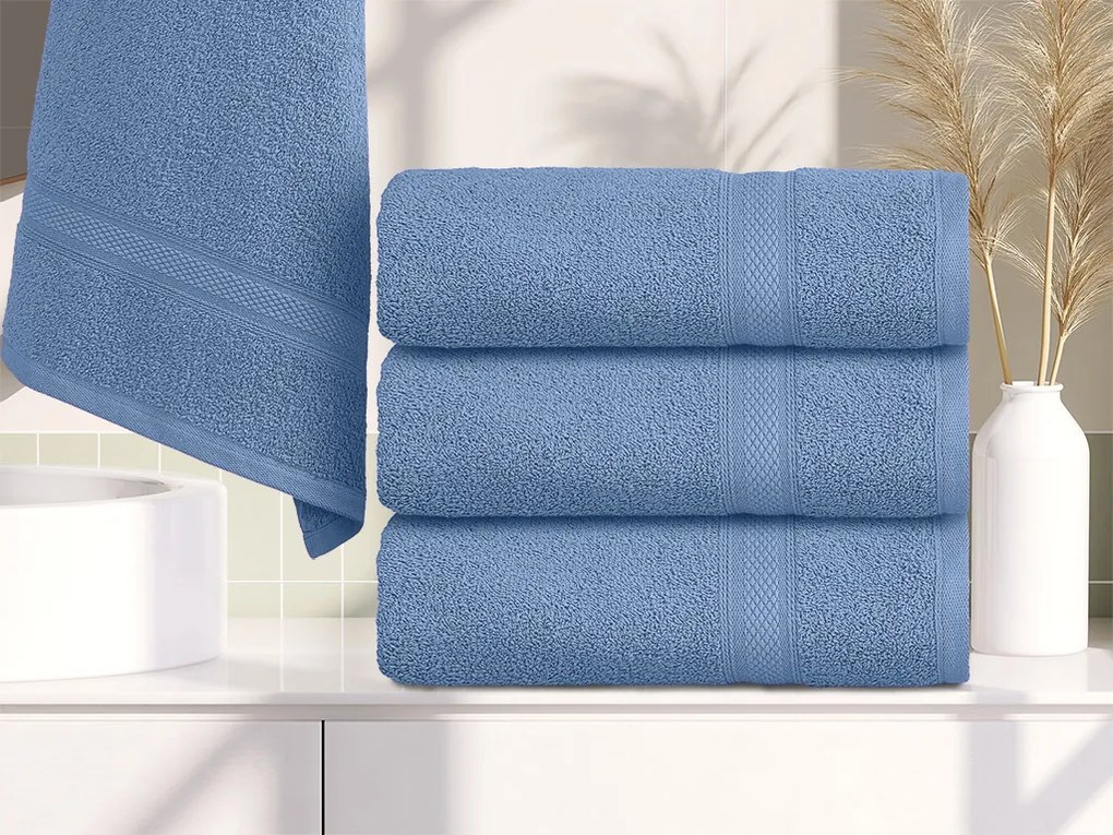 Prosop CLARYSSE ELEGANCE 60x110 cm albastru, 100% bumbac