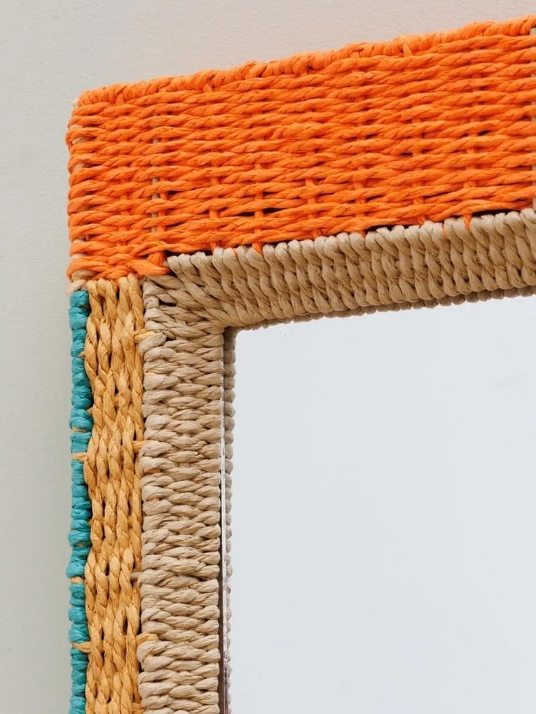 Oglinda de perete, din textil impletit, Mali