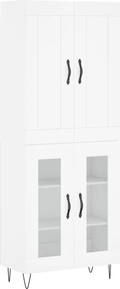 vidaXL Dulap înalt, alb, 69,5x34x180 cm, lemn compozit