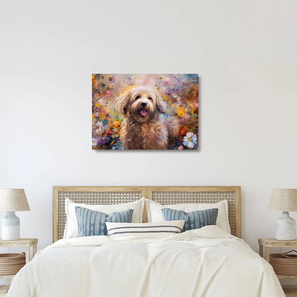 Tablou pe sticlă - Happy Dog II. (70x50 cm)