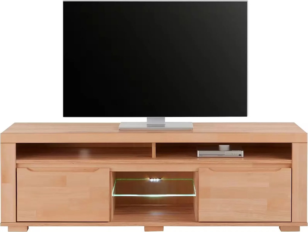 Comodă TV ~Woodsfera~ aspect modern, lemn natur, 160 cm lățime