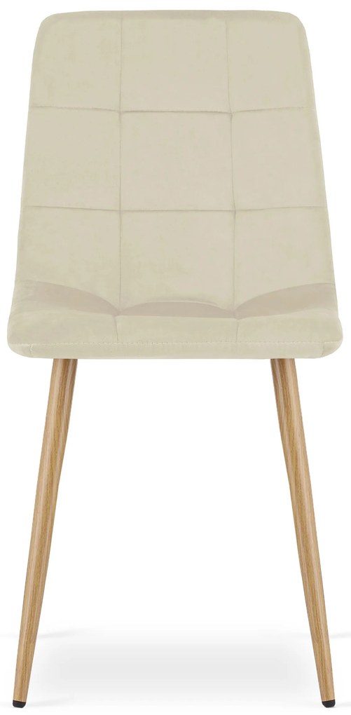 Reducere Scaun de catifea bej deschis KARA II. calitate secundara