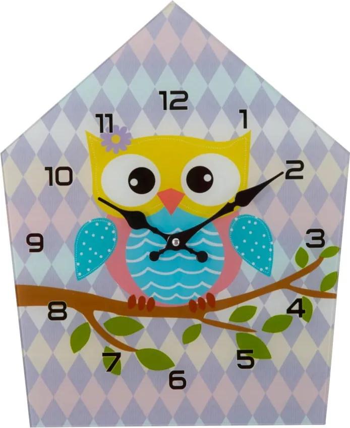 Ceas de perete din sticlă Mauro Ferretti Owly