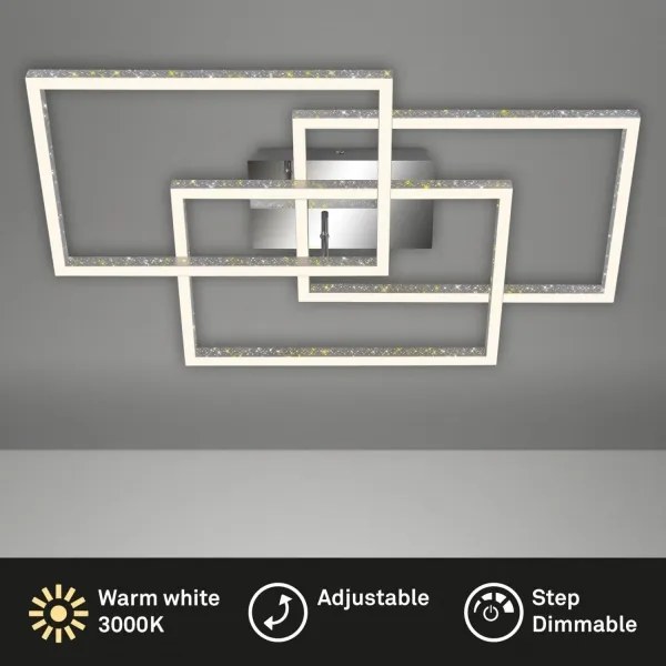 Plafonieră LED dimabilă Brilo FRAME LED/57W/230V 3000K crom mat