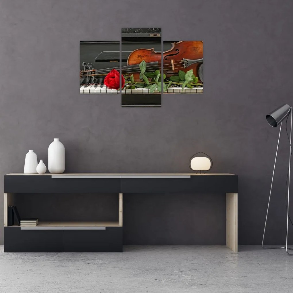 Tablou- Amintire de muzicean (90x60 cm)