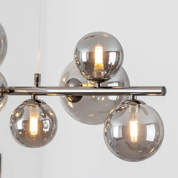 Lustră LED pe cablu Brilagi MILLA 10xG9/3W/230V crom lucios/fumuriu