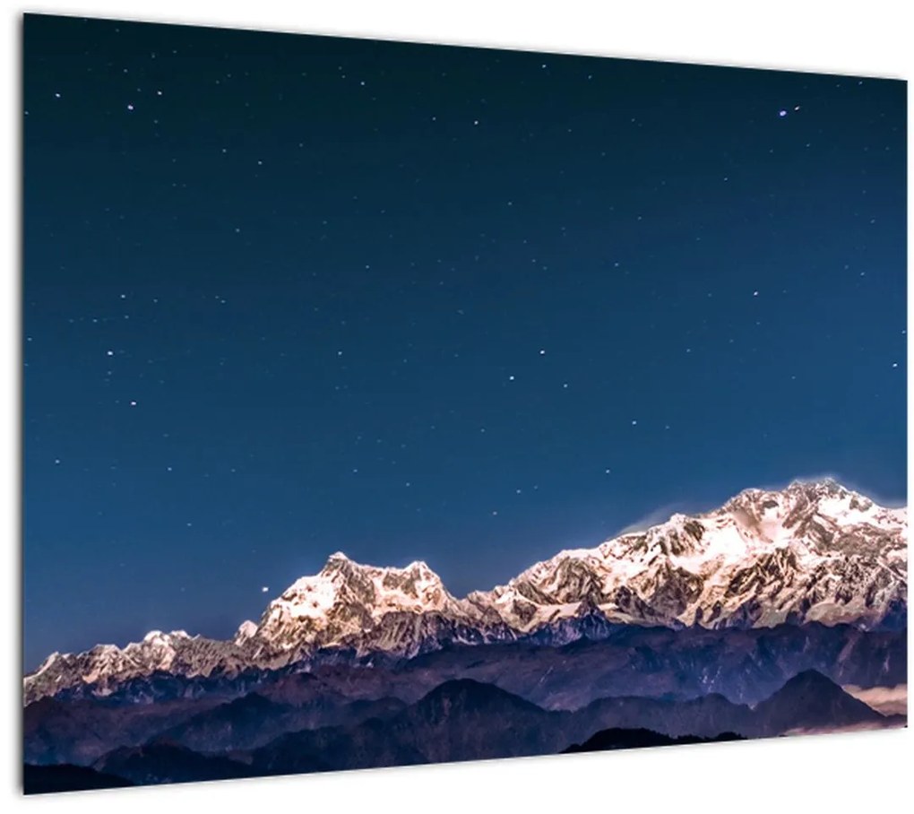 Tablou cu munți și cerul nocturn (70x50 cm), în 40 de alte dimensiuni noi