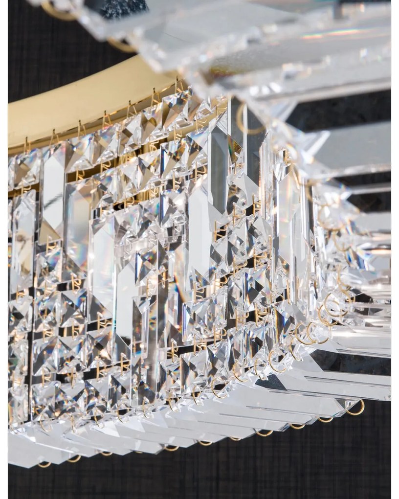 Lustra cristal Asfour design modern de lux Ring 24K 110cm gold plated