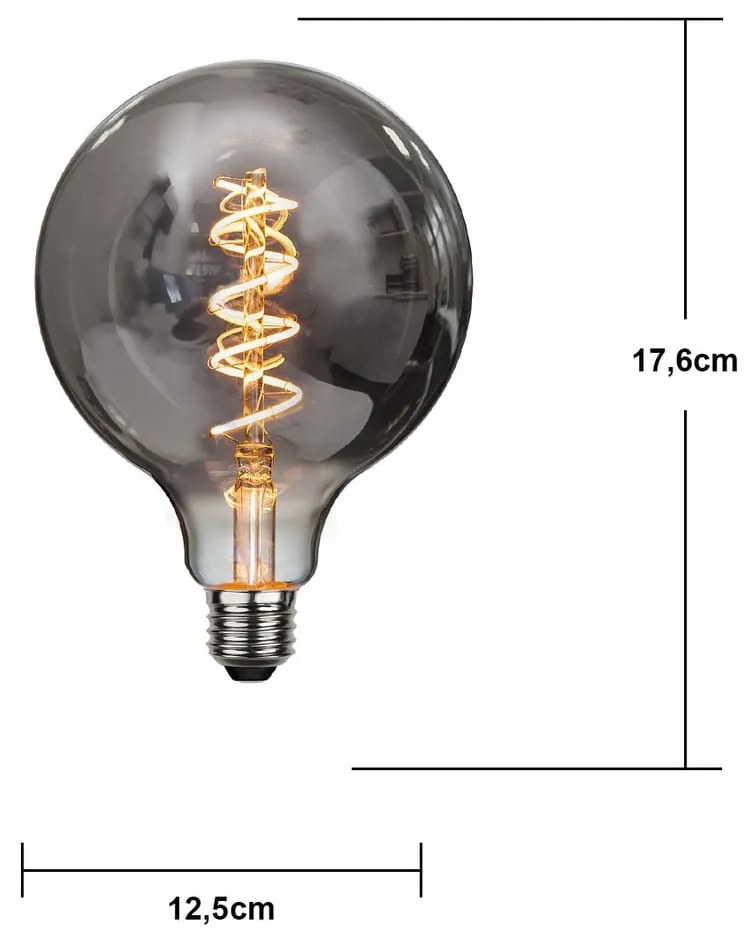 Bec cu filament E27, cu lumină albă caldă cu intensitate reglabilă 2 W Spiral Filament – Star Trading