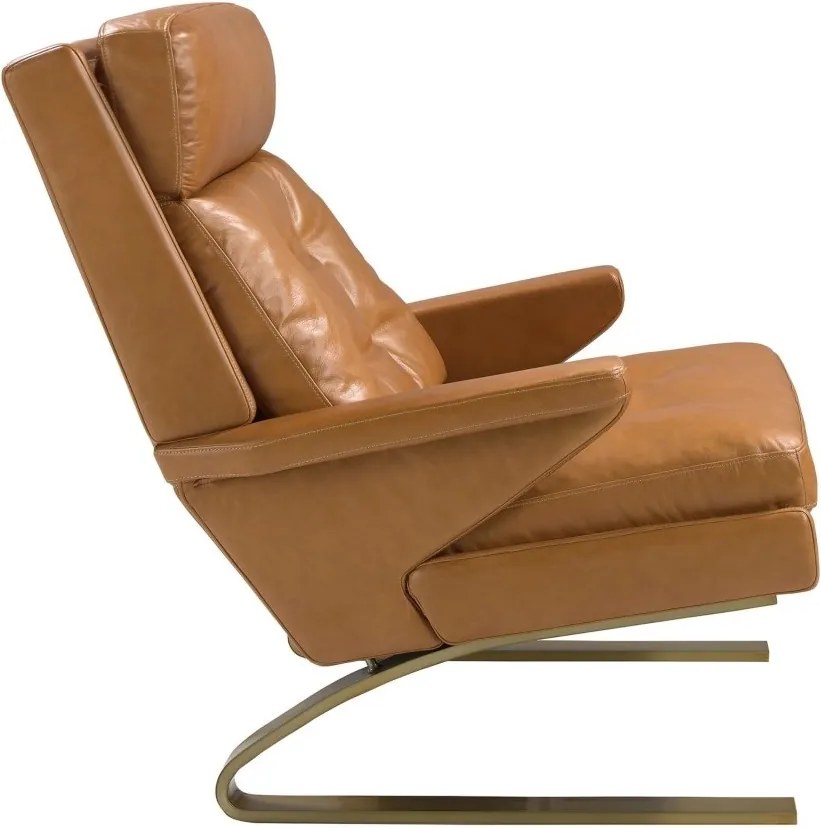 Fotoliu LUX design italian Cowhide camel