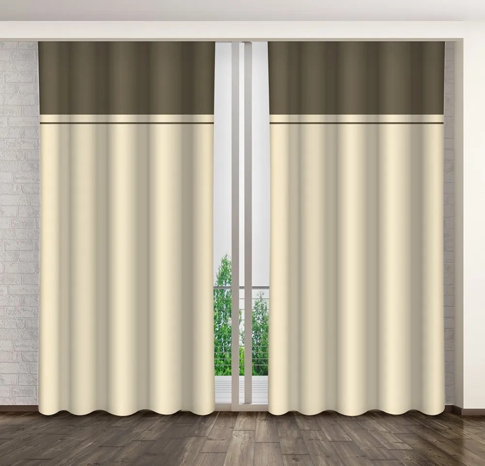 Draperie elegantă crem Lungime: 270 cm