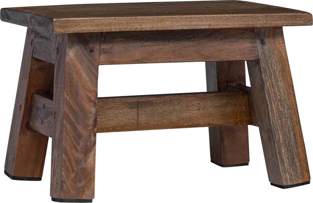 vidaXL Taburet natural 30 x 20 x 20 cm Lemn de mahon