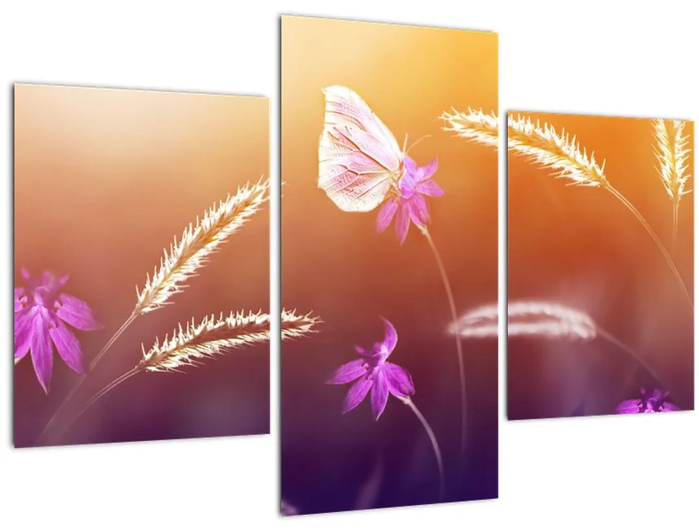 Tablou - Fluture roz (90x60 cm)