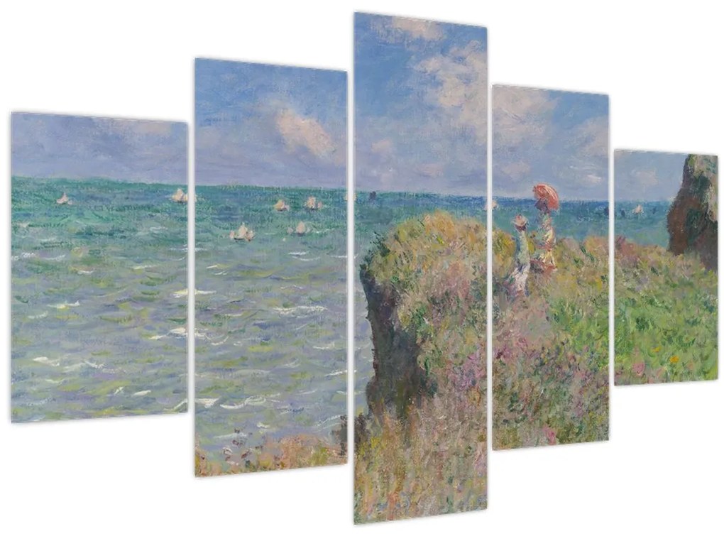 Tablou - Claude Monet, Cliff Walk at Pourville, reproducere (150x105 cm)