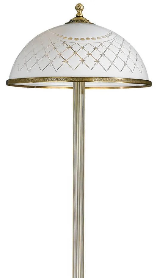 Lampadar clasic design italian din alama, sticla 7002 RA-PN. 7002/2