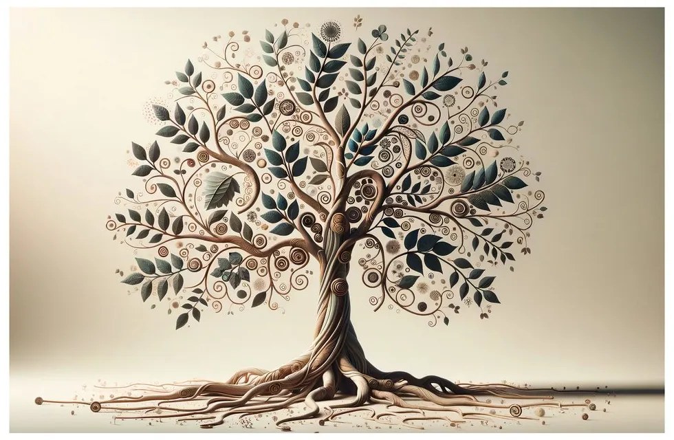 Tablou arborele vieții cu detalii fine