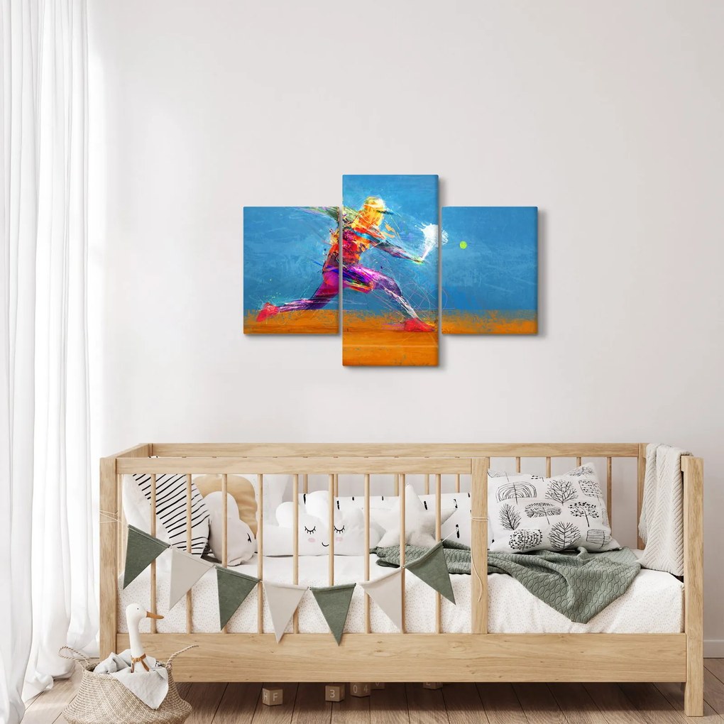 Tablou - Jucător de tenis pictat (90x60 cm)