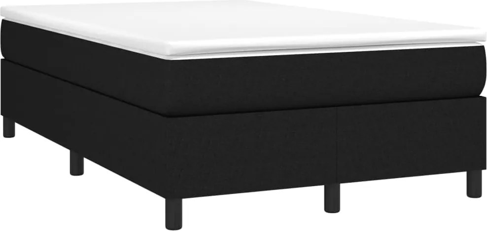 vidaXL Pat box spring cu saltea, negru, 120x190 cm, catifea