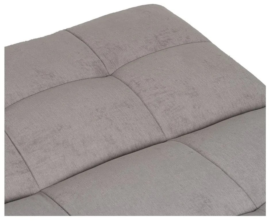 Canapea gri deschis extensibilă cu tapițerie din chenille 178 cm – Ixia