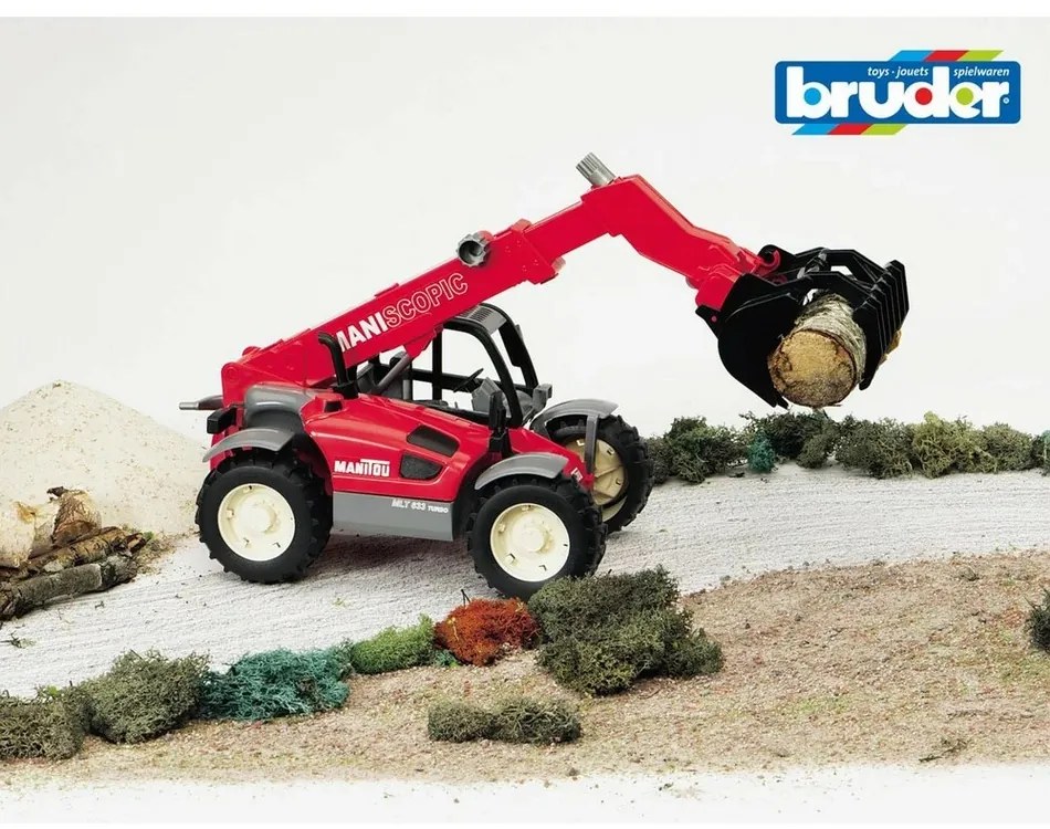 Bruder 2125 Vehicule de construcții - încărcătorManitou MLT 633 cu braț telescopic, 1:16