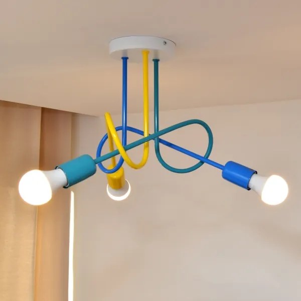 Lustr LED pentru copii OXFORD 3xE27/15W/230V montat pe tavan