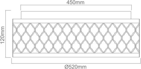 Open Design OR81015 - Plafonieră CAVALLI 3xE27/15W/230V, diametru 52 cm, alamă