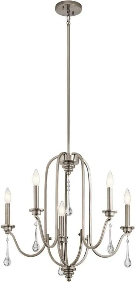 Quintiesse QN-KARLEE5 - Candelabru pe tijă KARLEE 5xE14/60W/230V crom mat