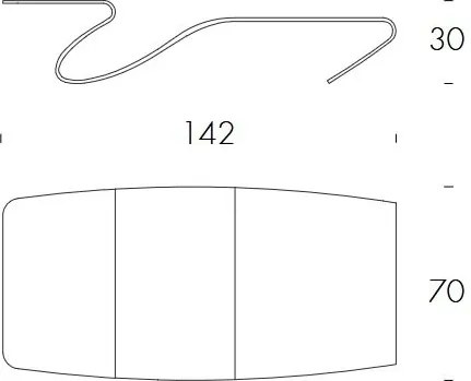 Masuta de Cafea Design LUX, Sticla Curbata, Alaric