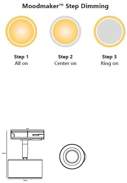 Accesoriu, Spot LED directionabil Clyde alb, pentru sina Nordlux Link