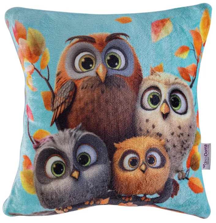 Set de 2 feţe pernuţe din micropluş BUFNIŢE 40 x 40 cm