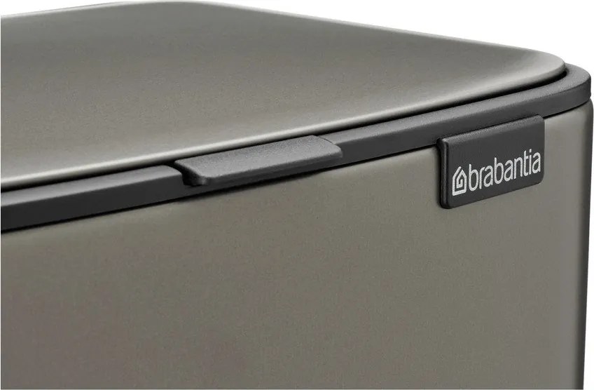 Coș de gunoi gri cu pedală din oțel 12 l Bo – Brabantia