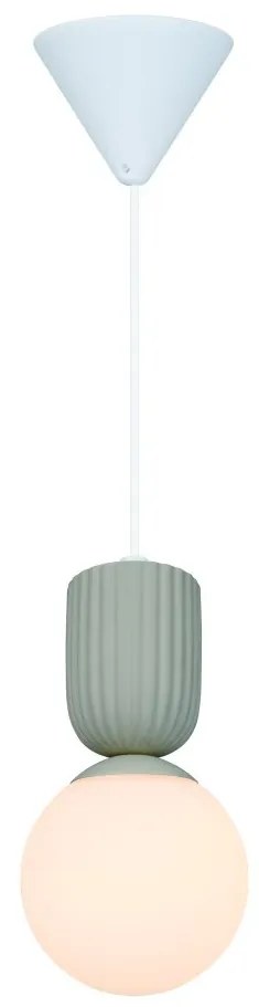 Pendul cu Forma Organic din Ceramica si Sticla, Sadie bej