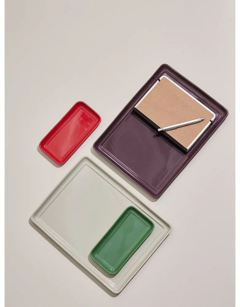 Tăvi decorative 2 buc. din ceramică 35x26 cm Amare – Hübsch