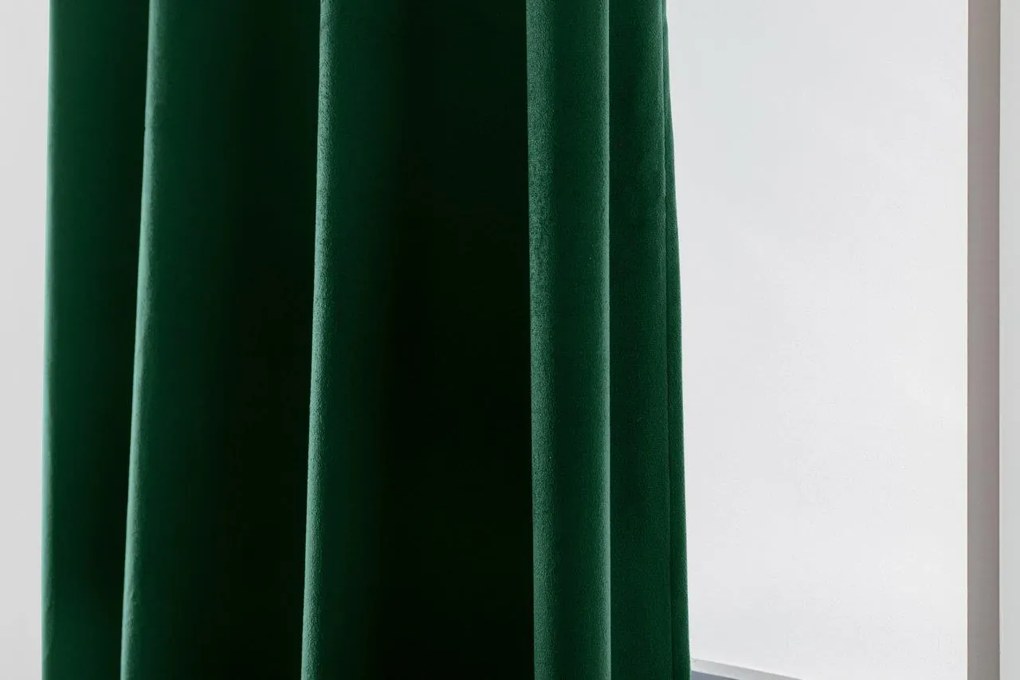 Perdea opaca verde inchis VELVET 140x250 cm Agatat: Rejansa