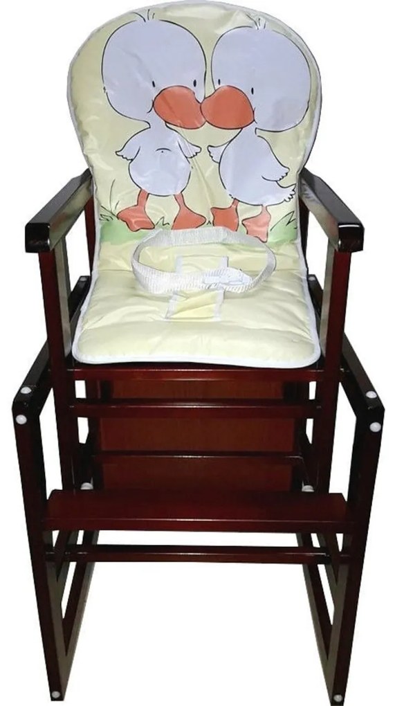 Scaun de masa pentru copii si bebe transformabil in birou Baby Care™ , din lemn masiv, centura de siguranta, sezut comfortabil, masuta detasabila,