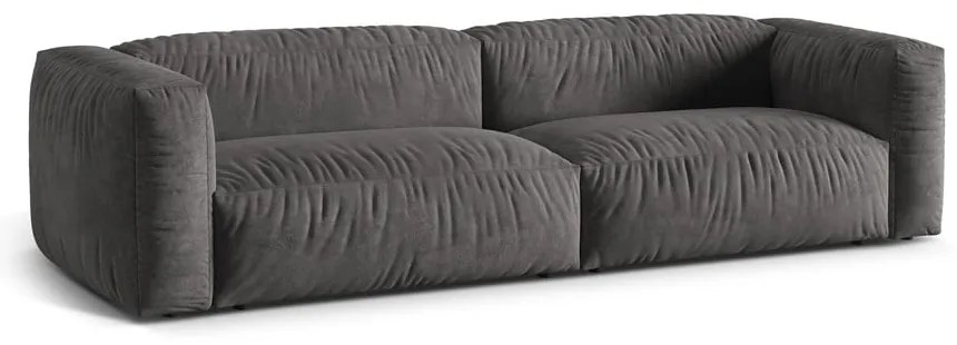 Canapea modulară gri cu tapițerie din catifea 320 cm Martina – Micadoni